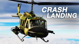 UH-1H Huey Crash Landing with Longshot | Digital Combat Simulator | DCS |