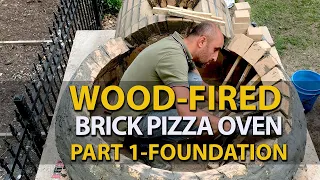 Ep 1 - Wood Fired Brick Pizza Oven - FOUNDATION - DIY / How to Build