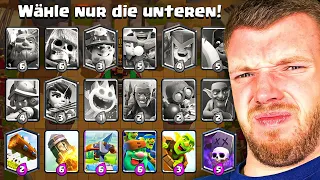 NUR UNTERE KARTEN WÄHLEN...😫❌ (Mega Auswahl Verzweiflung) | Clash Royale Deutsch