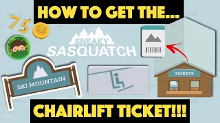 HOW TO GET THE CHAIRLIFT TICKET at the Ski Mountain! | Sneaky Sasquatch | Apple Arcade