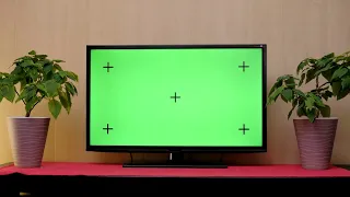 Back ground green screen tv