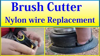 How to replace trimmer nylon string l Brush cutter nylon wire replacement l Trimmer wire replacement