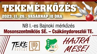Mosonszentmiklósi SE - Csákánydoroszlói TE NB 1. bajnoki mérkőzés 2023.11.26