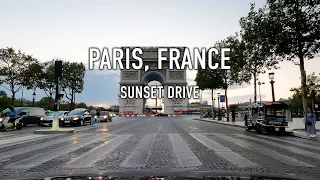 Paris Sunset Drive in 4K