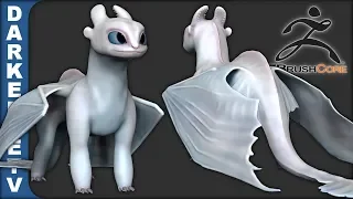 Light Fury - ZBrushCore SpeedSculpt [HTTYD3]