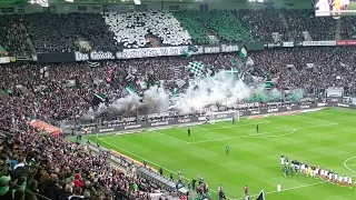 Opkomst Borussia Mönchengladbach - Union Berlin #pyro