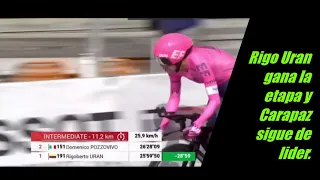 Resumen etapa 7 tour de Suiza 2021 Rigo Uran gana la etapa y Carapaz sigue de lider.