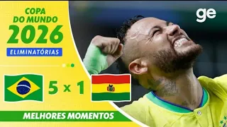 MELHORES MOMENTOS ENTRE BRASIL X BOLÍVIA ELIMINATÓRIAS DA COPA DO MUNDO DE 2026🔥🔥BAILE DO BRASIL