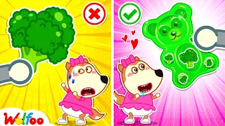 Yummy Fruits and Vegetables Gummy Candy! - Wolfoo and Best Parenting Life Hacks 🤩Wolfoo Kids Cartoon