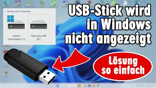 USB-Stick wird in Windows nicht erkannt - USB-Stick reparieren