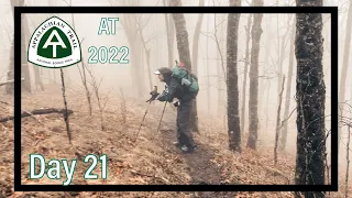 Day 21 - Worst day on trail yet! | Appalachian Trail 2022 | 3/18/2022