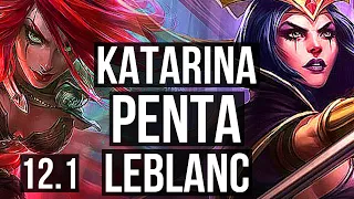 KATA vs LEBLANC (MID) | Penta, 600+ games, 1.1M mastery, Godlike | BR Diamond | 12.1