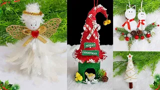 4 Christmas Decoration idea made with Empty rolls | Best out of waste budget Friendly craft idea🎄175