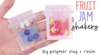 How to DIY Fruit Jam Jar Shaker Charms Polymer Clay/Resin tutorial