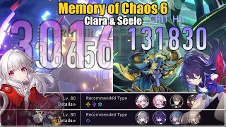 Clara & Seele - Memory of Chaos 6 v1.1 Full 3 Stars | Honkai Star Rail