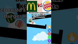 🤯McDonald's vs. Burger King vs. KFC #shorts #mcdonalds #burgerking  #mrbeast #pewdiepie #kfc #vs