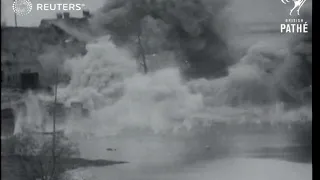 Village destroyed as new dam floods reservoir (1952)