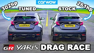 Toyota GR Yaris vs Litchfield GR Yaris: DRAG RACE *results of a £640 tune*
