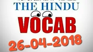 The Hindu Vocab | 26-04-2018 | Editorial- The Hindu Business Line | Study Scanner