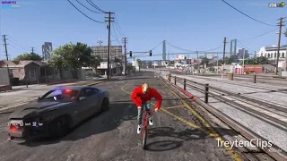 Treyten's epic BMX getaway is hilarious - TREYTEN - GTA 5 - REDLINE