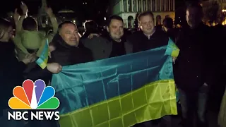 Ukrainians In Kyiv Celebrate As Russian Troops Leave Kherson