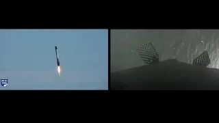 SpaceX CRS16 Falcon 9 - Side by side water landing