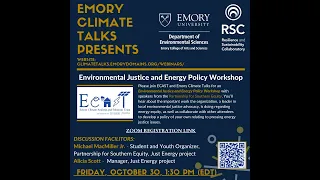 Environmental Justice and Energy Policy Workshop