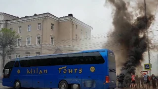 Сюжет ТСН24: Фанаты «Спартака» устроили погром в Туле