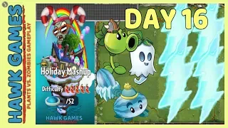 Plants vs Zombies 2 Holiday Mashup World Day 16 Easy (Gargantuar Battle + Portals)