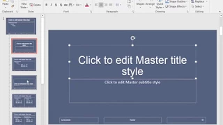 Working with Slide Master in PowerPoint 2016