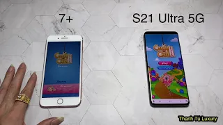 iPhone 7 plus vs Samsung S21 Ultra 5G. Speed test