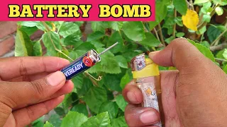 Battery bomb | how to make matches battery bomb | Diwali crackers