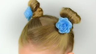 Little horns for little girl. Quick and easy hairstyle for little girl #13