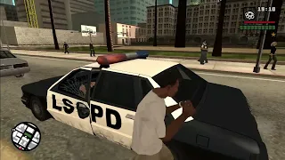 GTA San Andreas - CJ Never Gives Up Vs The Police