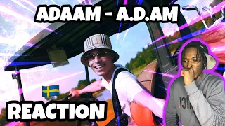 AMERICAN REACTS TO SWEDISH RAP! ADAAM - A.D.A.M (ENGLISH LYRICS)