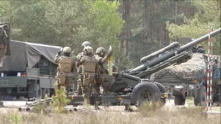 Belgische Artillerie bei der Übung Wettiner Heide 2022