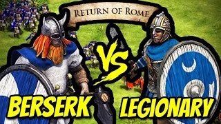 178 ELITE BERSERKS vs 200 LEGIONARIES (Total Resources) | AoE II: DE