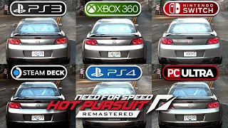 Need for Speed Hot Pursuit | PS3 vs PS4 vs Switch vs Steam Deck vs Xbox 360 vs PC (Side by Side) 4K