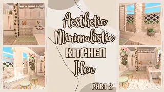 Aesthetic Minimalist Cottage Kitchen丨14k丨Bloxburg Speed Build