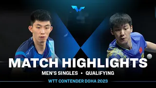 Zhou Kai vs Xue Fei | MS Qual | WTT Contender Doha 2023