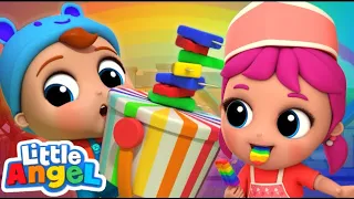 Rainbow Ice Cream | Little Angel Kids Songs & Nursery Rhymes | Moonbug Kids