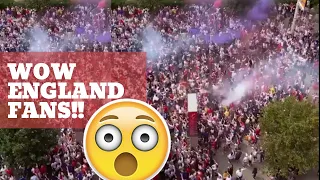 ENGLAND VS ITALY- England fans Pre-game celebrations are LIT! and we love it!!! (EURO 2020)