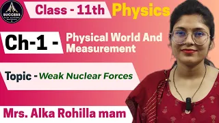 Class -11th, Physics Ch-1 Topic - Weak Nuclear Forces By:- Alka Rohilla mam