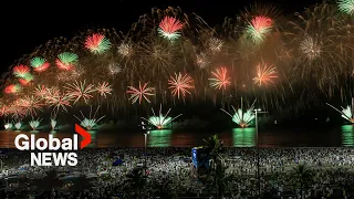 New Year’s 2024: Rio de Janeiro celebrates with spectacular fireworks show at Copacabana Beach