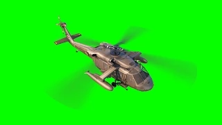 Green Screen Military Helicopter Black Hawk uh-60 - Footage PixelBoom