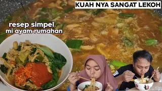 KUAHNYA SANGAT LEKOH ⁉️ RESEP SIMPEL MIE AYAM RUMAHAN