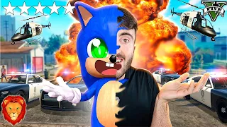 GTA 5 pero SOY BEBE SONIC LA PELICULA 😂 ME TRANSFORMO EN BEBE SONIC 😱 EN GTA MODS LEON PICARON