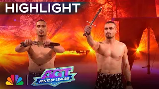 Vardanyan Brothers CONQUER sword-balancing | Semi-Finals | AGT: Fantasy League 2024