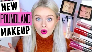 TESTING NEW POUNDLAND MAKEUP! (MATTE LIQUID LIPSTICKS, CONTOUR KIT etc) | sophdoesnails