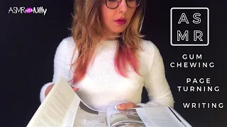 ASMR | Gum Chewing & Page Turning & Writing ASMR